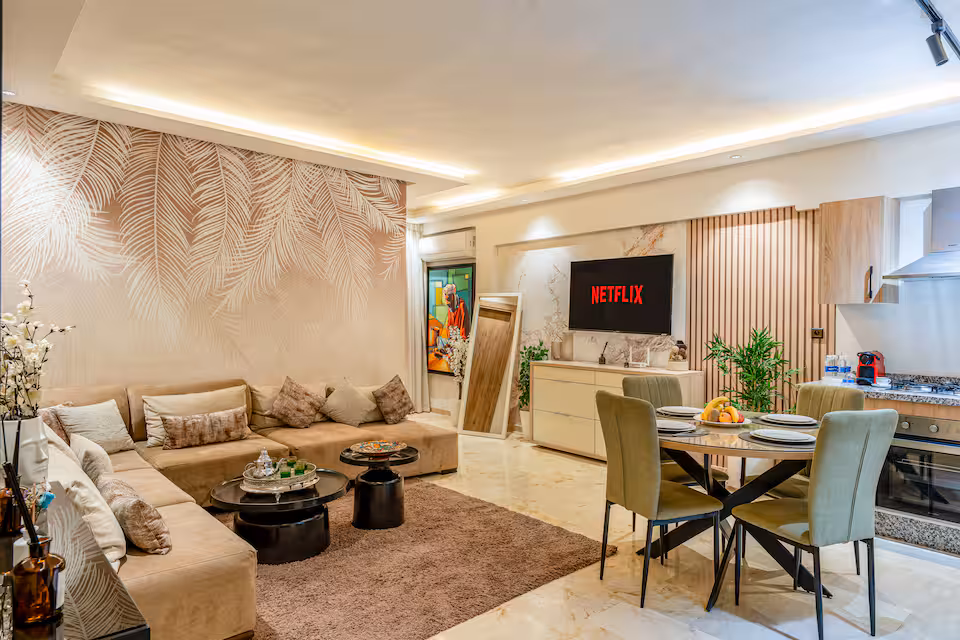 Appartement Moderne 1 Chambre – Ultra Central Marrakech