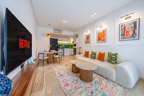 Appartement Moderne 1 Chambre avec Cinéma, Balcon & Xbox — Guéliz Centre