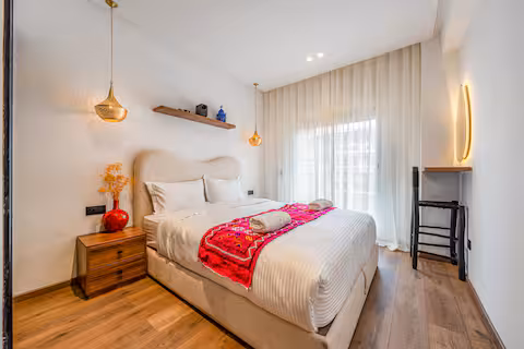 Appartement Moderne 1 Chambre avec Cinéma, Balcon & Xbox — Guéliz Centre