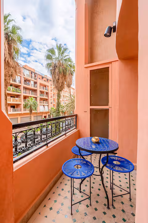 Appartement Moderne 1 Chambre avec Cinéma, Balcon & Xbox — Guéliz Centre