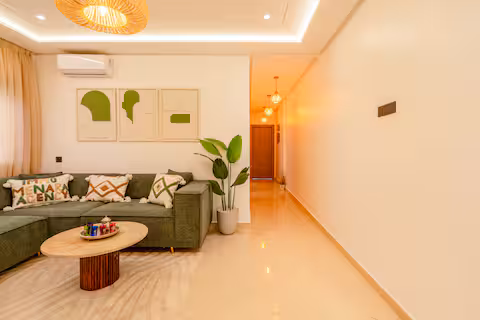 Appartement Moderne 2 Chambres avec Parking & Fibre — Guéliz Marrakech