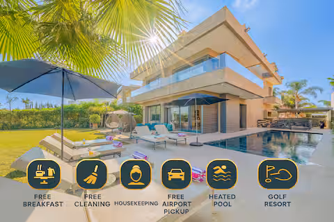 Villa de Luxe Lumineuse avec Piscine Chauffée & Hammam — ImmoMenaraStay